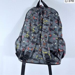Disney Character Pattern Backpack - Gray and Black